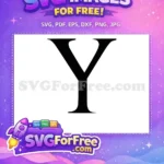 Free Letter Y Free Initial Black The Lion King Free SVG - Instant Download