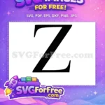 Free Black Bold Letter Z Free Alphabet Initial The Lion King Free SVG - Instant Download