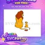 Free Mufasa Simba Father Son Free The Lion King Free SVG - Instant Download