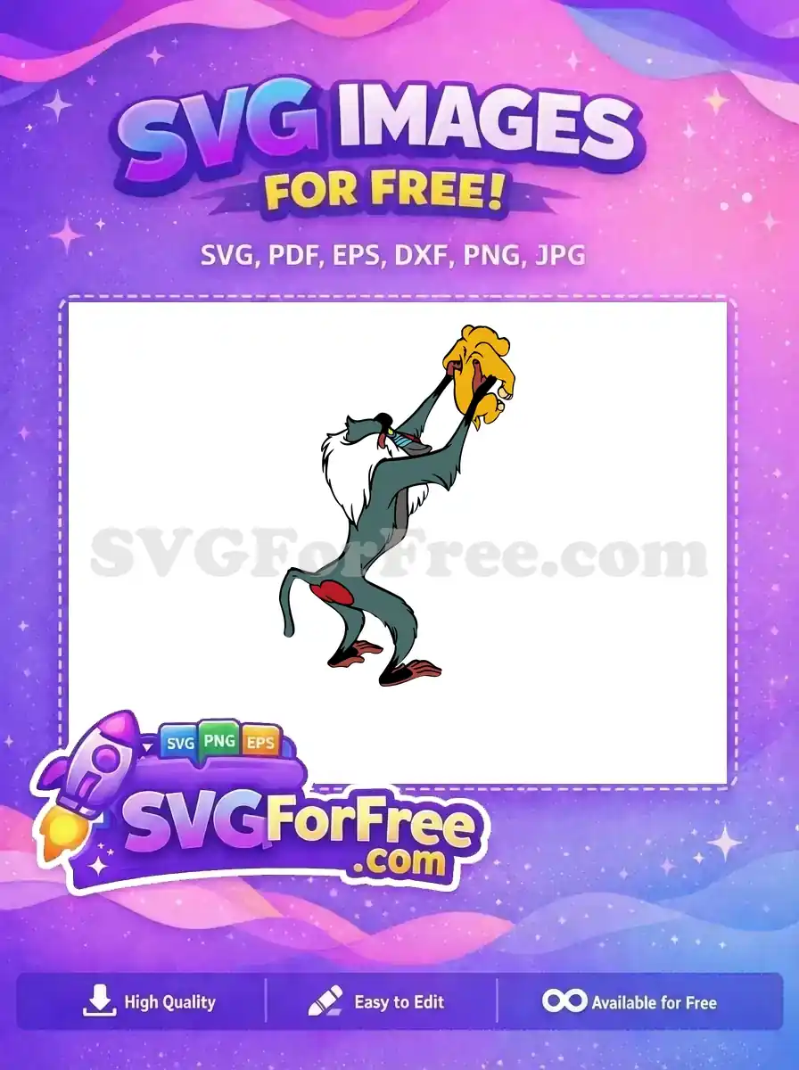 Free Rafiki Holding Simba Free Presentation The Lion King Free SVG