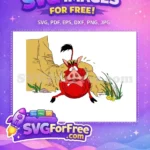 Free Scared Pumbaa Expression Free Cartoon Character The Lion King Free SVG - Instant Download