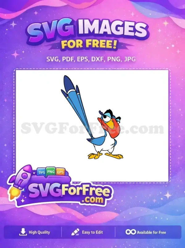Free Zazu Bird Free Red Beak The Lion King Free SVG