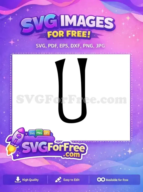 Free Letter U Free Black Silhouette The Nightmare Free SVG
