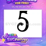Free Number Five Free Black Font The Nightmare Before Christmas Free SVG - Instant Download
