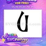 Free Letter U Free Black Silhouette Nightmare Before Christmas Free SVG - Instant Download