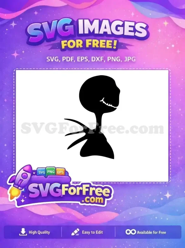 Free Zero Silhouette Free Black Outline The Nightmare Before Christmas Free SVG