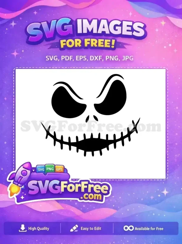 Free Scary Eyes Free Stitched Mouth Nightmare Before Christmas Free SVG