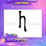 Free Letter H Free Black Initial The Nightmare Before Christmas Free SVG - Instant Download