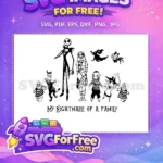 Free Skellington Family Free Cartoon Characters Nightmare Before Christmas Free SVG - Instant Download
