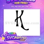 Free Letter K Free Alphabet Initial The Nightmare Free SVG - Instant Download