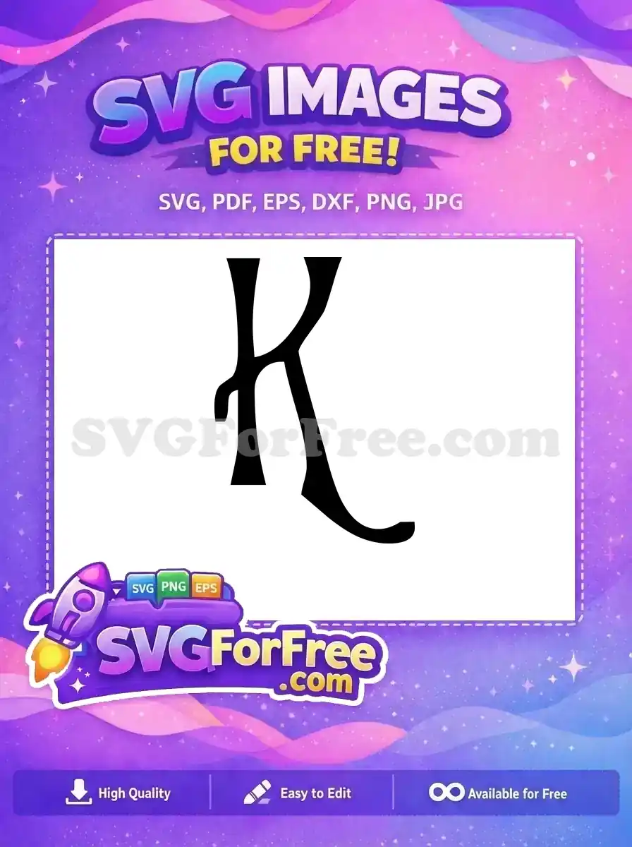 Free Letter K Free Alphabet Initial The Nightmare Free SVG