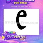 Free Letter E Free Black Lowercase Nightmare Before Christmas Free SVG - Instant Download