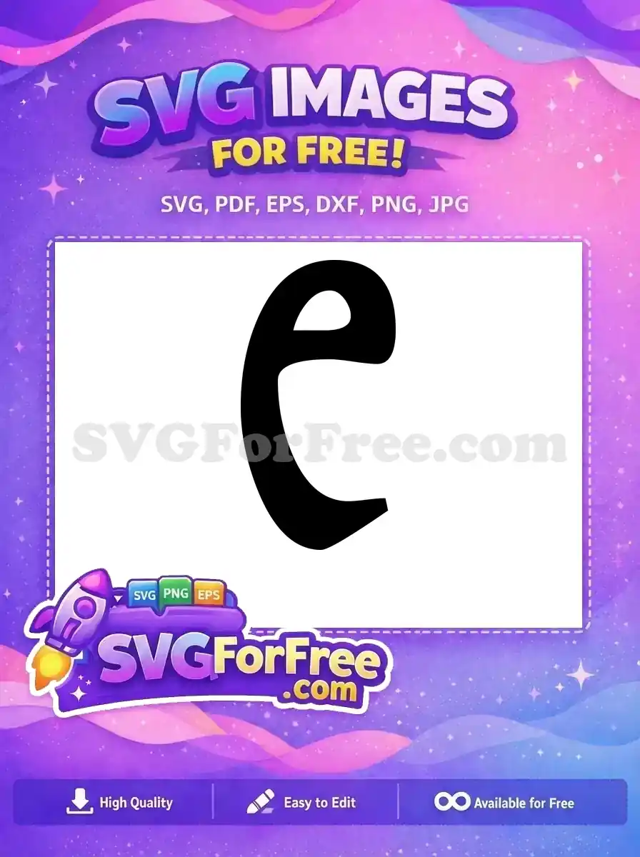 Free Letter E Free Black Lowercase Nightmare Before Christmas Free SVG