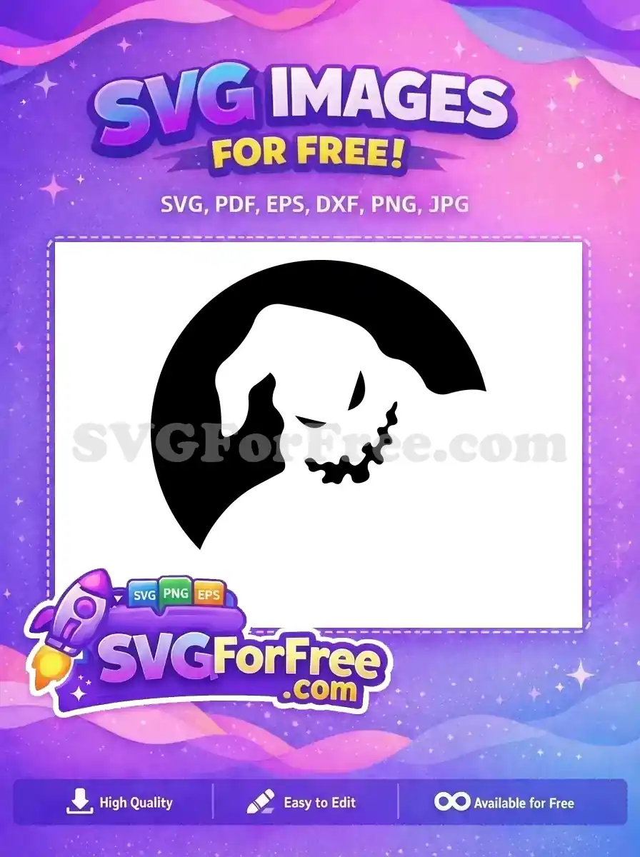 Free Oogie Boogie Silhouette Free Black Background The Nightmare Before Christmas Free SVG