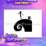Free Jack Skellington Free Zero Silhouette Nightmare Before Christmas Free SVG - Instant Download