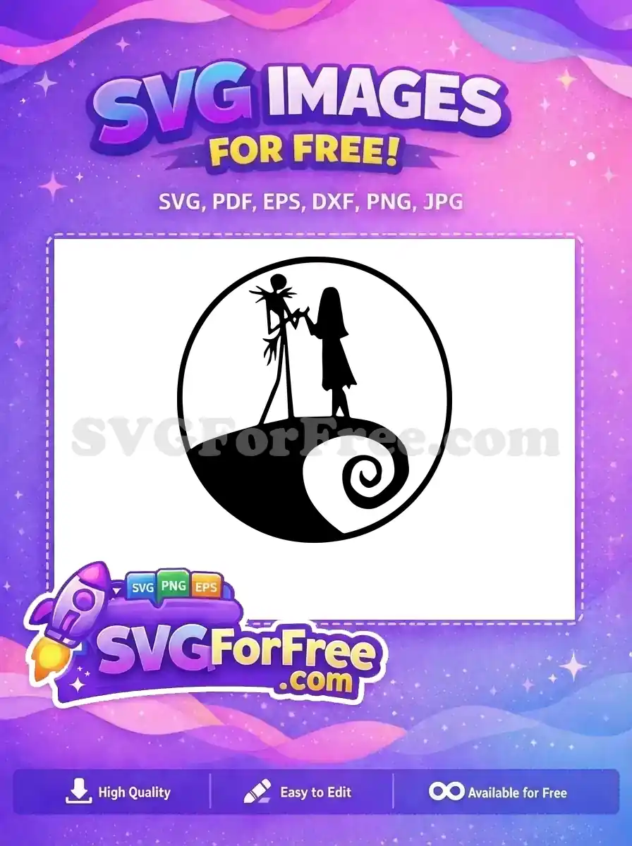 Free Jack Skellington Free Sally Silhouette Nightmare Free SVG