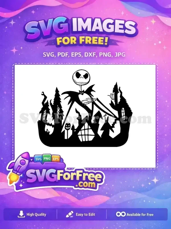 Free Jack Skellington Angry Free Spooky Black Nightmare Before Free SVG