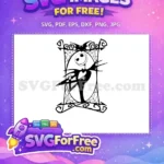 Free Winking Jack Free Skellington Spiderweb The Nightmare Free SVG - Instant Download