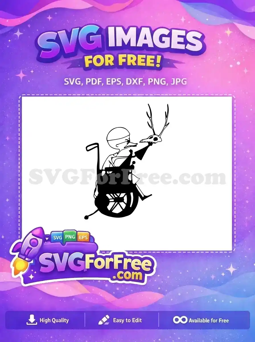 Free Wheelchair Skull Free Pointing Angry Nightmare Before Christmas Free SVG