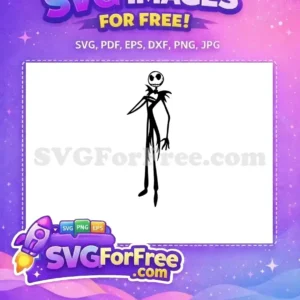 Free Black Silhouette Free Jack Skellington The Nightmare Free SVG