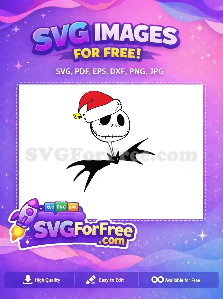 Free Santa Hat Free Jack Skellington The Nightmare Before Christmas Free SVG 1