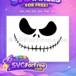 Free Black Eyes Free Stitched Smile Nightmare Before Christmas Free SVG - Instant Download