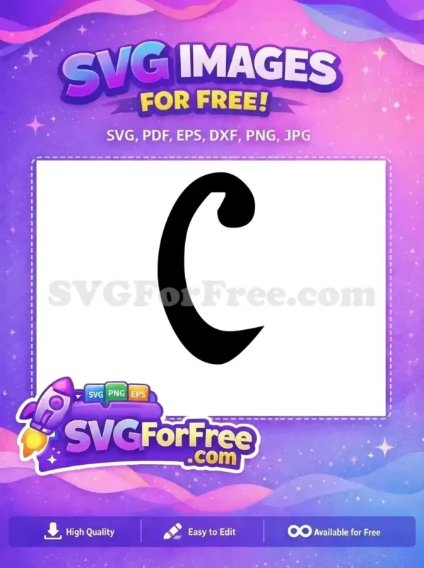 Free Letter C Free Black Silhouette The Nightmare Free SVG