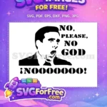 Free Stencil Dwight Face Free No God The Office Free SVG - Instant Download