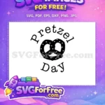Free Pretzel Day Font Free Salty Snack The Office Free SVG - Instant Download