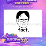 Free Dwight Schrute Glasses Free Fact Stare The Office Free SVG - Instant Download