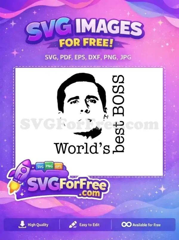Free Serious Look Free Worlds Best Boss The Office Free SVG