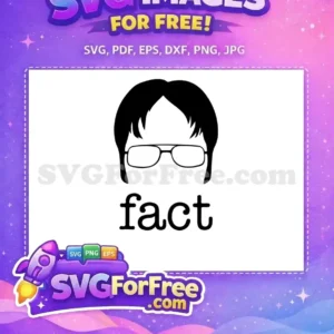 Free Black Hair Free Glasses Fact The Office Free SVG