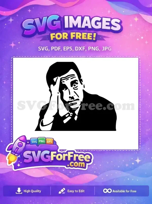 Free Stressed Michael Scott Free Black White The Office Free SVG Free Stressed Michael Scott Free Black White The Office Free SVG