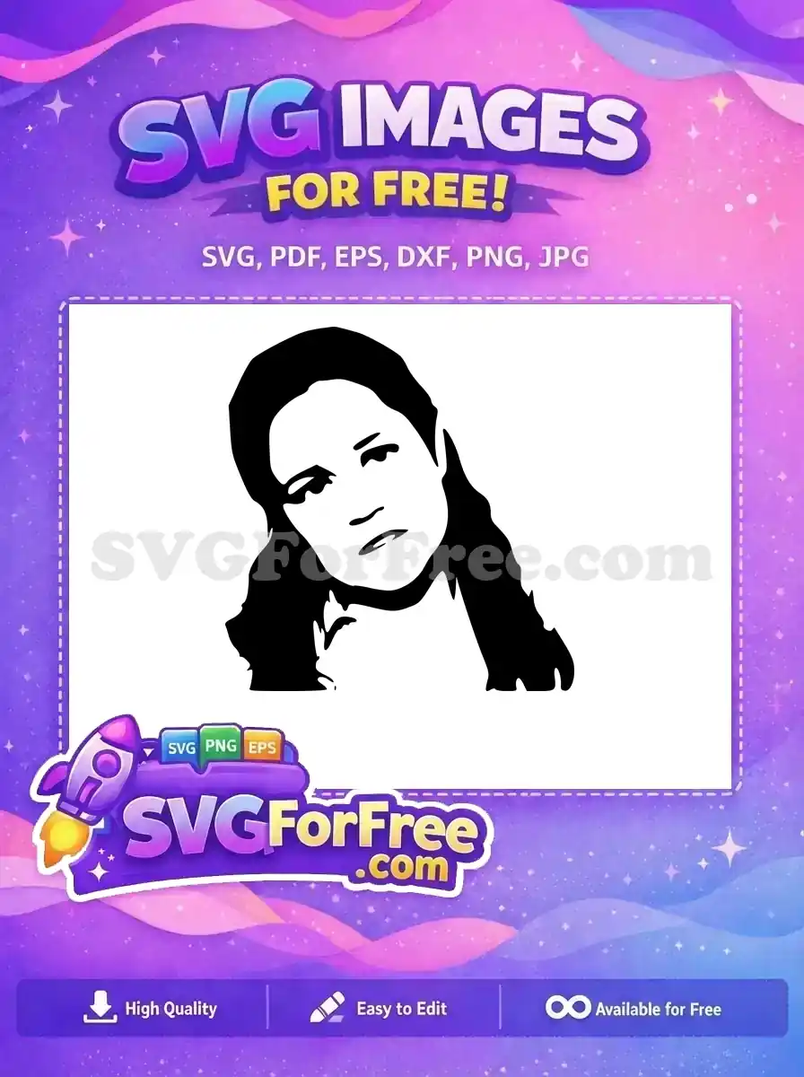Free Pam Halpert Portrait Free Black Silhouette The Office Free SVG