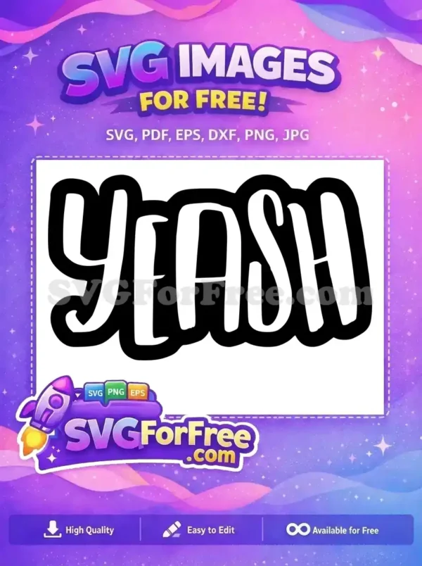 Free YEASH Bold Letters Free Funny Quote The Office Free SVG