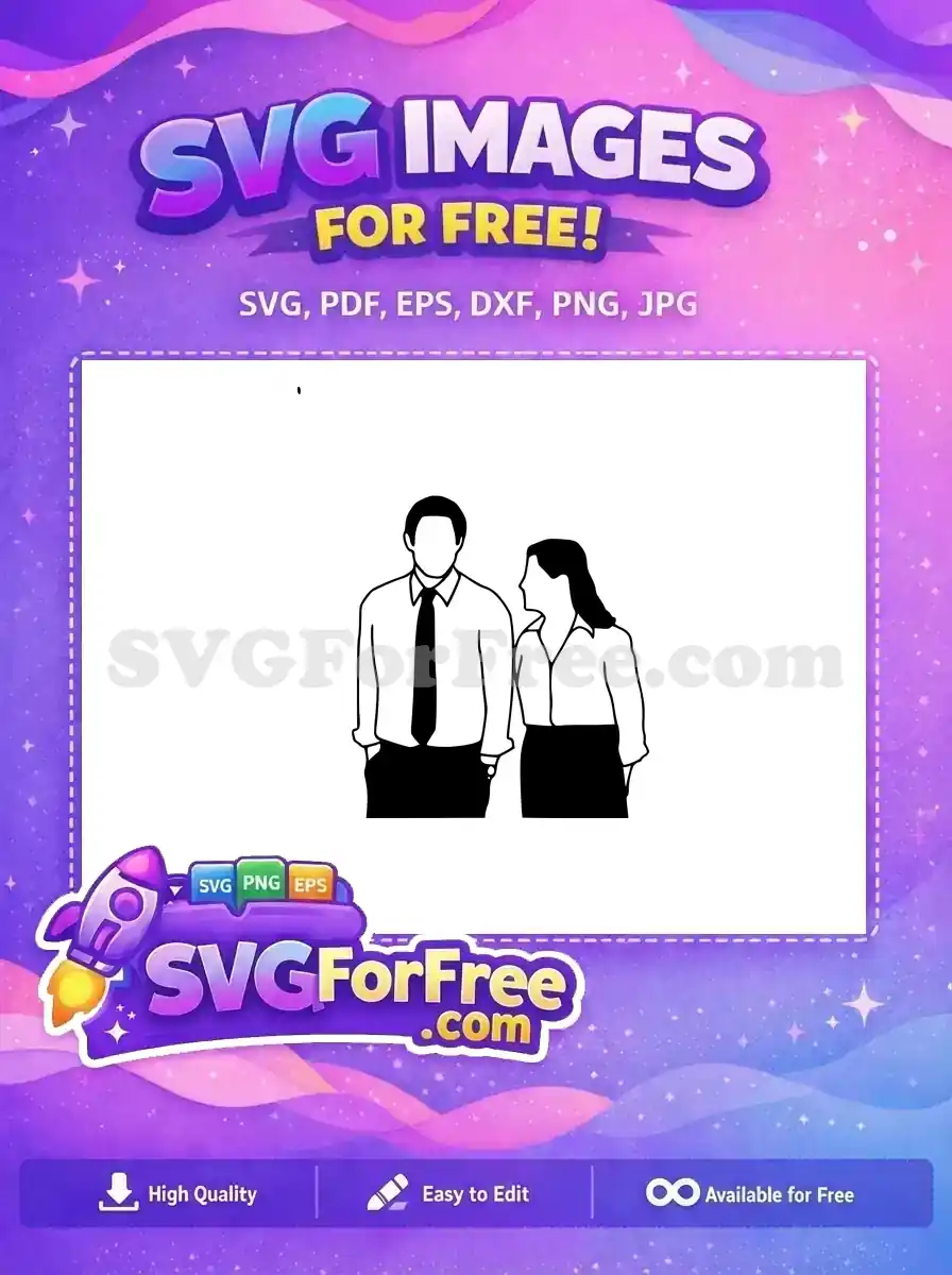 Free Faceless Man Free Woman Looking The Office Free SVG
