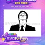 Free Annoyed Expression Free Dwight Schrute The Office Free SVG - Instant Download