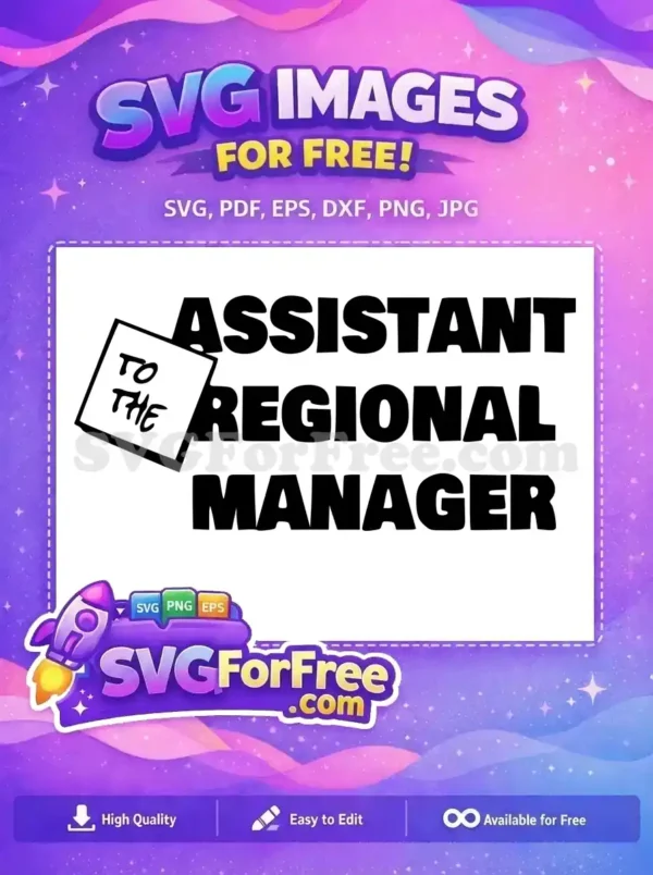 Free Assistant Regional Manager Free Paper To The Office Free SVG