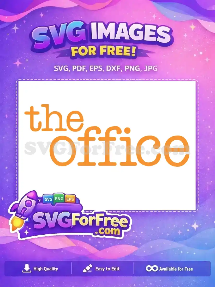 Free Orange Text Free The Office TV Show Free SVG