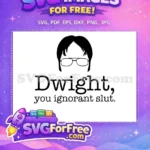 Free Dwight Schrute Free Black Hair The Office Free SVG - Instant Download