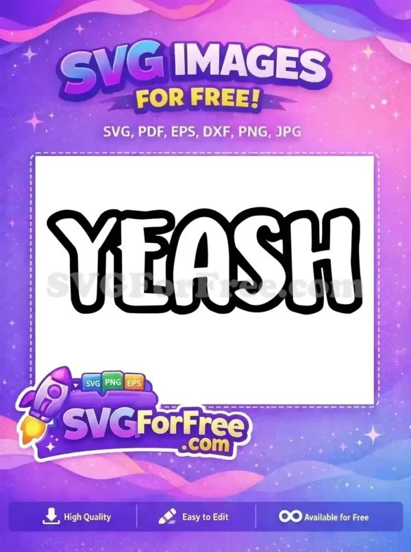 Free Bold White Yeash Free Black Outline The Office Free SVG Free Bold White Yeash Free Black Outline The Office Free SVG