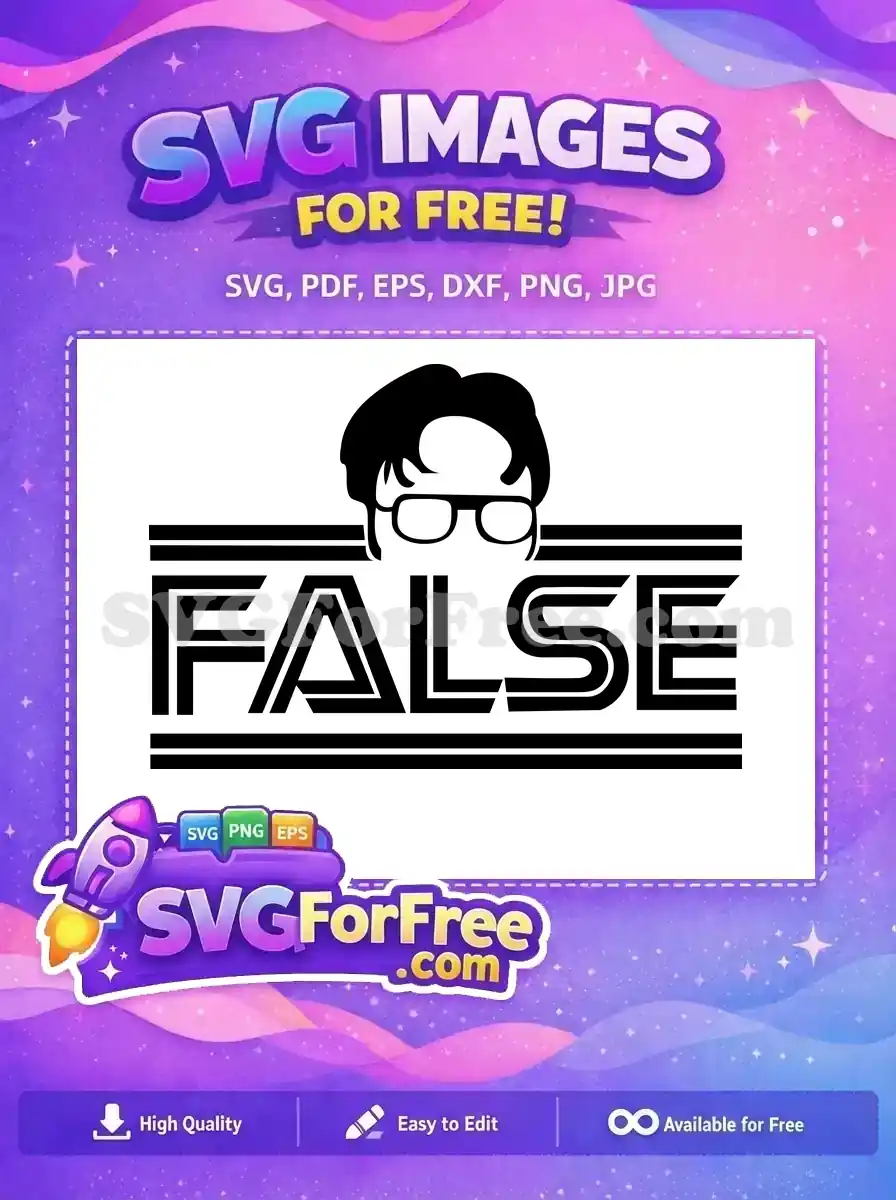 Free Dwight Schrute Glasses Free False Statement The Office Free SVG 2