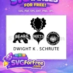 Free Minimalist Silhouette Free Dwight Schrute The Office Free SVG 2 - Instant Download