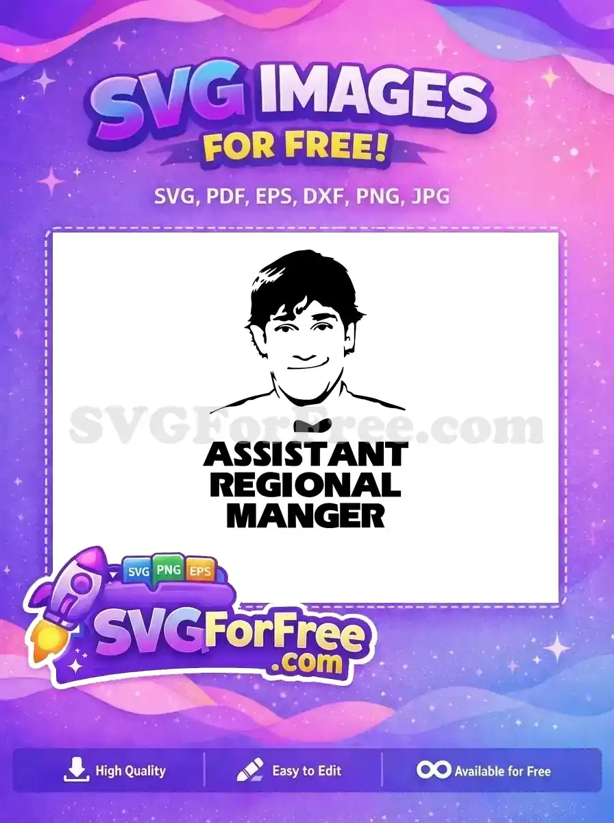 Free Black Haired Dwight Free Bow Tie The Office Free SVG