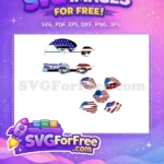 Free Patriotic Eyes Free Lips 4th of July Free SVG - Instant Download