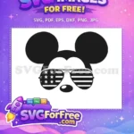 Free Patriotic Sunglasses Free July Fourth Mickey Free SVG - Instant Download