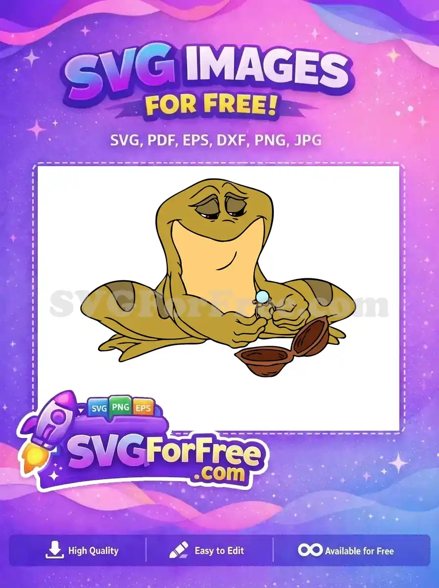 Free Sad Frog Holds Ring Free Tiana Movie Free SVG
