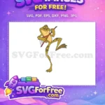 Free Smiling Frog Free Playing Instrument Princess Tiana Free SVG - Instant Download