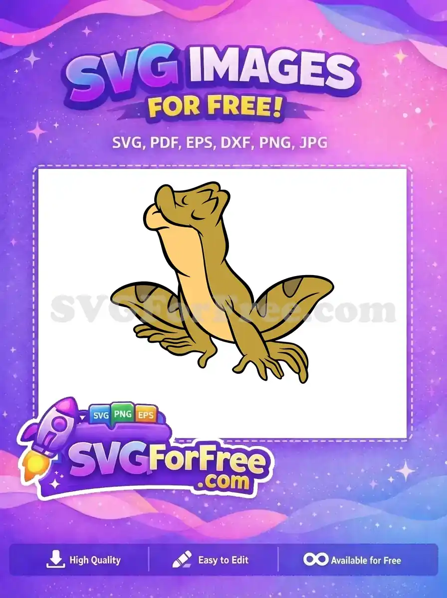 Free Frog Prince Gold Free Upward Pose Tiana Free SVG