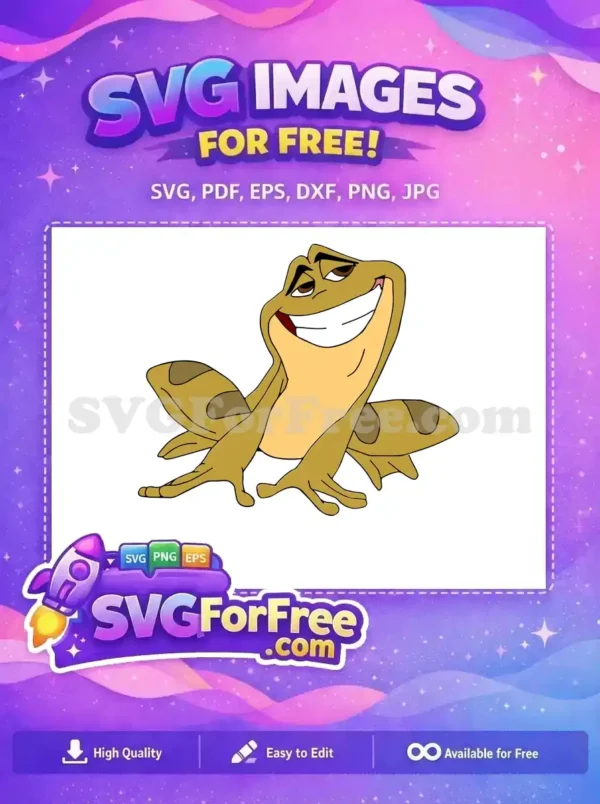 Free Smiling Frog Free Prince Brown Eyes Princess Free SVG